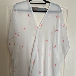 Flamingo beach coverup